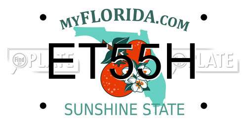 ET55H Florida License Plate