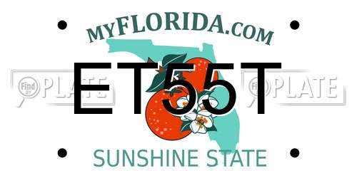 ET55T Florida License Plate