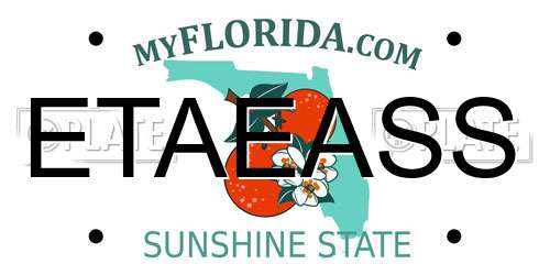 ETAEASS Florida License Plate