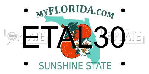 ETAL30 Florida License Plate