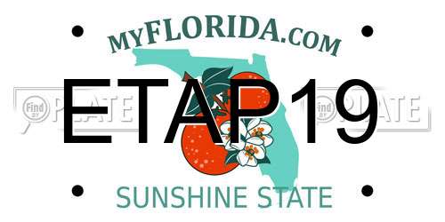 ETAP19 Florida License Plate