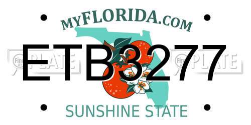 ETB3277 Florida License Plate
