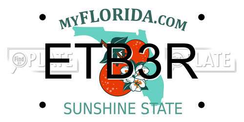 ETB3R Florida License Plate