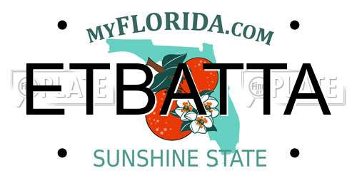 ETBATTA Florida License Plate