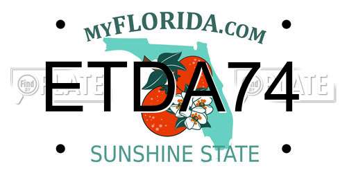 ETDA74 Florida License Plate