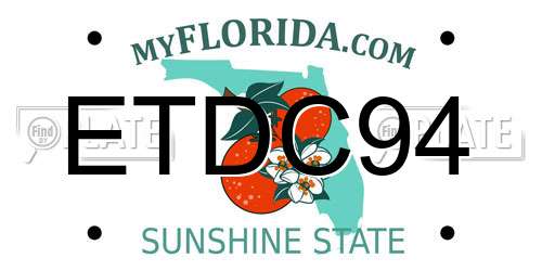 ETDC94 Florida License Plate