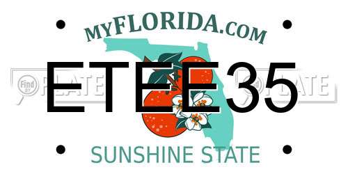 ETEE35 Florida License Plate