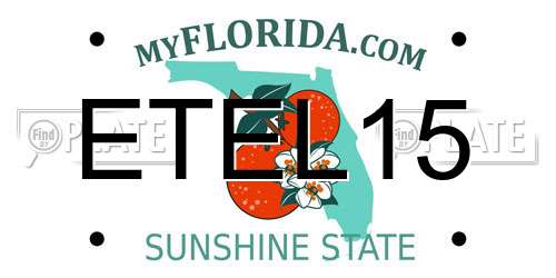 ETEL15 Florida License Plate