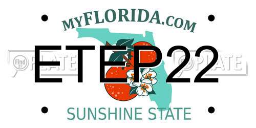 ETEP22 Florida License Plate