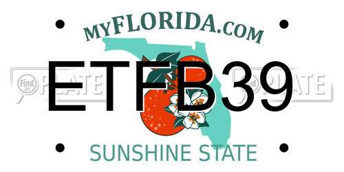 ETFB39 Florida License Plate