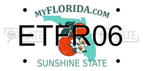 ETFR06 Florida License Plate