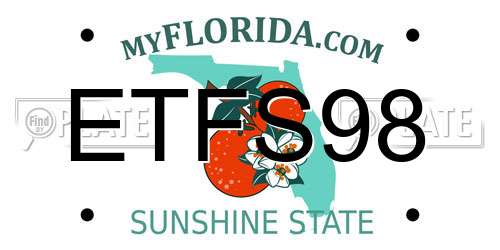 ETFS98 Florida License Plate