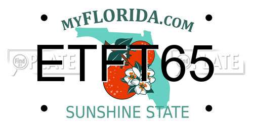 ETFT65 Florida License Plate
