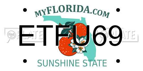 ETFU69 Florida License Plate