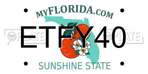 ETFY40 Florida License Plate