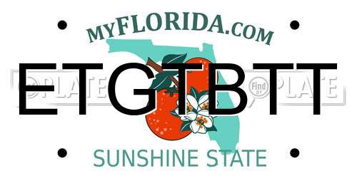 ETGTBTT Florida License Plate