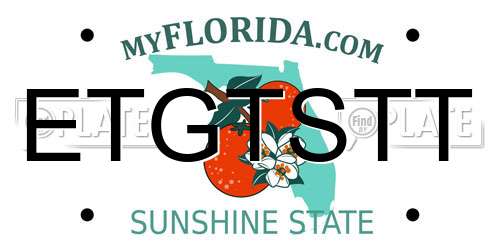 ETGTSTT Florida License Plate