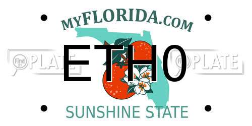 ETH0 Florida License Plate