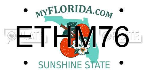 ETHM76 Florida License Plate