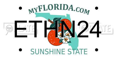 ETHN24 Florida License Plate