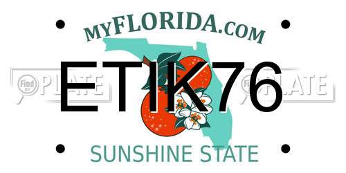 ETIK76 Florida License Plate