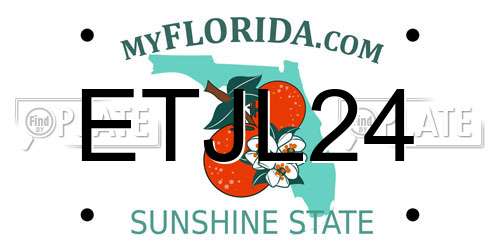 ETJL24 Florida License Plate