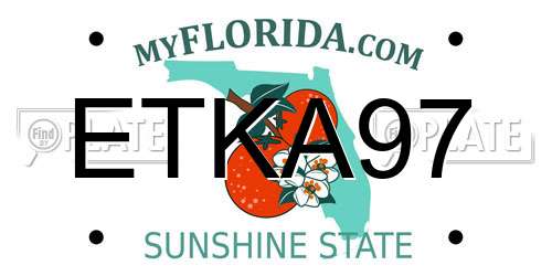 ETKA97 Florida License Plate