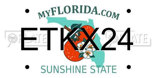 ETKX24 Florida License Plate