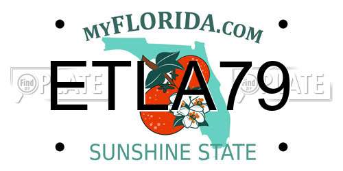 ETLA79 Florida License Plate