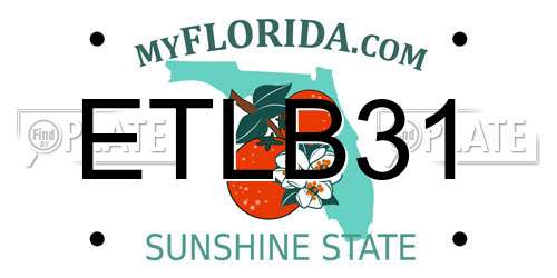 ETLB31 Florida License Plate