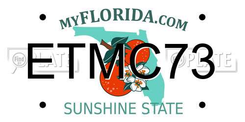 ETMC73 Florida License Plate