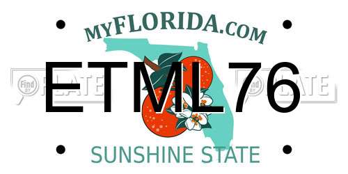 ETML76 Florida License Plate
