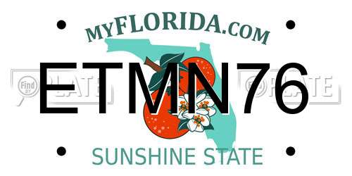 ETMN76 Florida License Plate