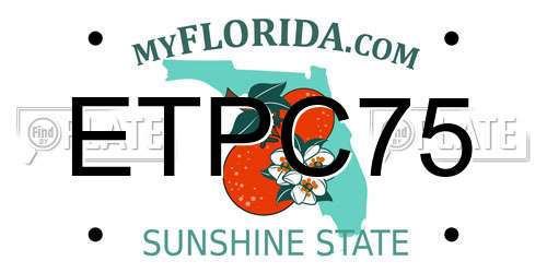 ETPC75 Florida License Plate