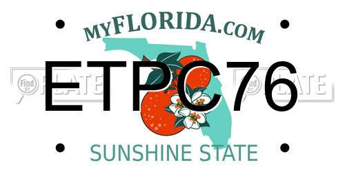 ETPC76 Florida License Plate