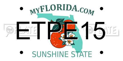 ETPE15 Florida License Plate