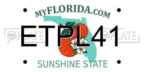 ETPL41 Florida License Plate