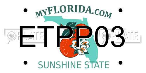 ETPP03 Florida License Plate