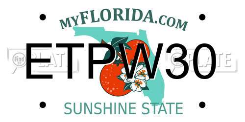 ETPW30 Florida License Plate