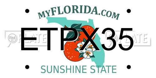 ETPX35 Florida License Plate