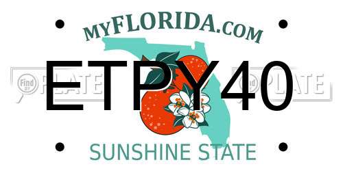 ETPY40 Florida License Plate