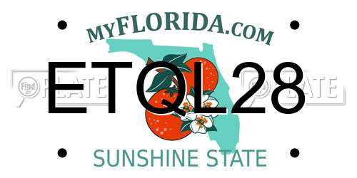 ETQL28 Florida License Plate