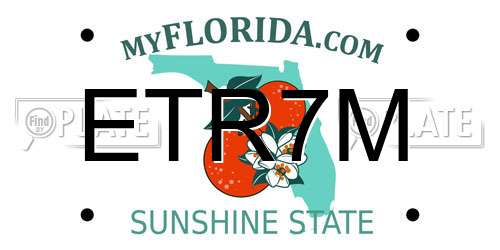 ETR7M Florida License Plate