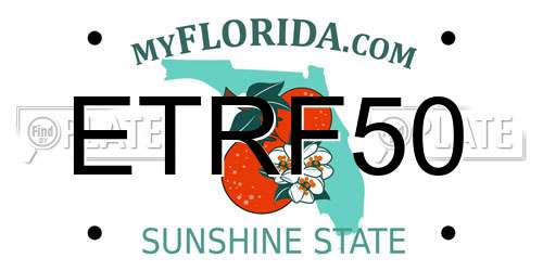 ETRF50 Florida License Plate
