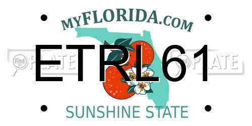 ETRL61 Florida License Plate