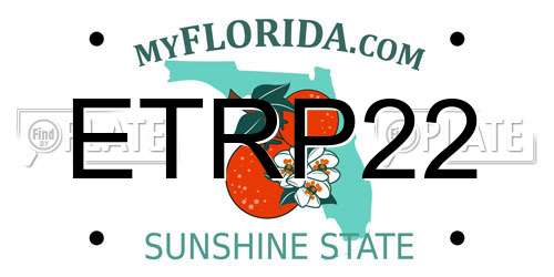 ETRP22 Florida License Plate