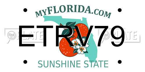 ETRV79 Florida License Plate