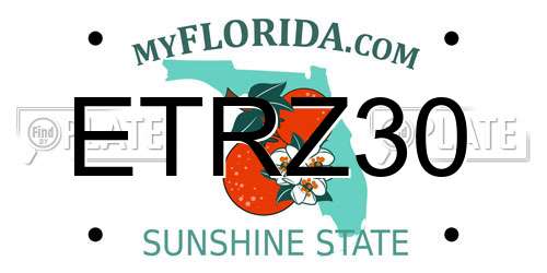 ETRZ30 Florida License Plate