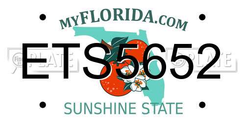 ETS5652 Florida License Plate