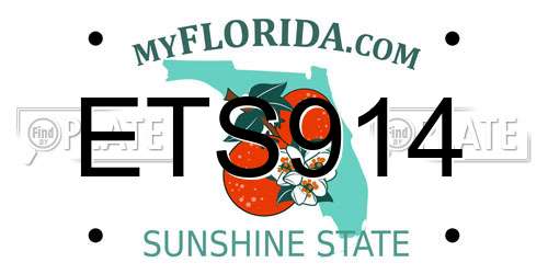 ETS914 Florida License Plate